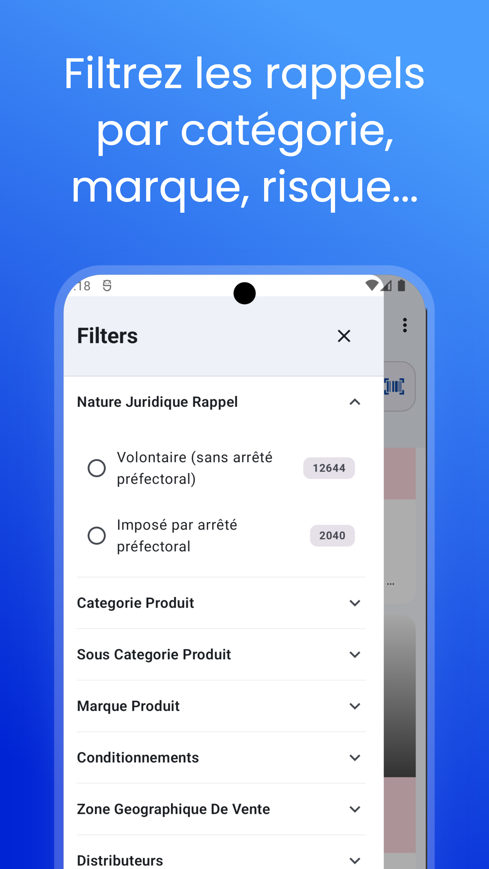 Visualisez les résultats selon vos filtres